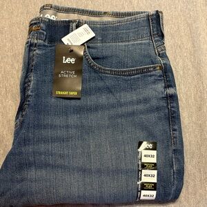 Men's Lee Blue Denim Straight Taper Jeans 40/32